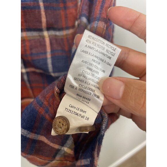 Toad & CO Cairn LS Shirt Size S Plaid Button Up Casual Fall Long Sleeve Collared - Picture 4 of 11